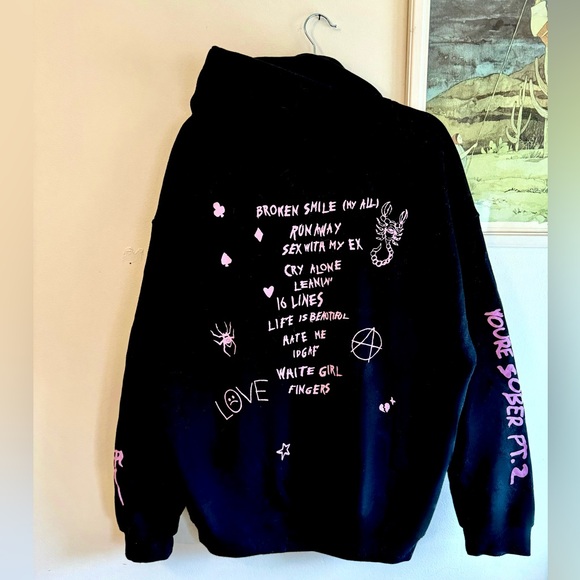 GOTHBOICLIQUE x LIL PEEP Lil PEEP Come Over When Youre Sober Pt 2 Hoodie (RARE) - Picture 2 of 4